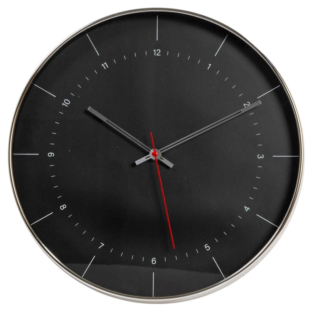 Victor Modern Wall Clock, 14 in. Black