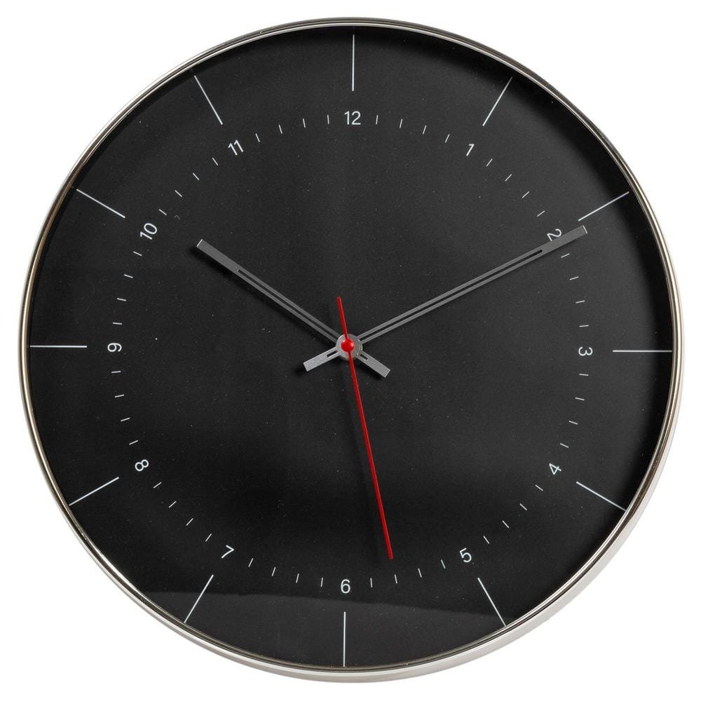 Victor Modern Wall Clock, 14 in. Black