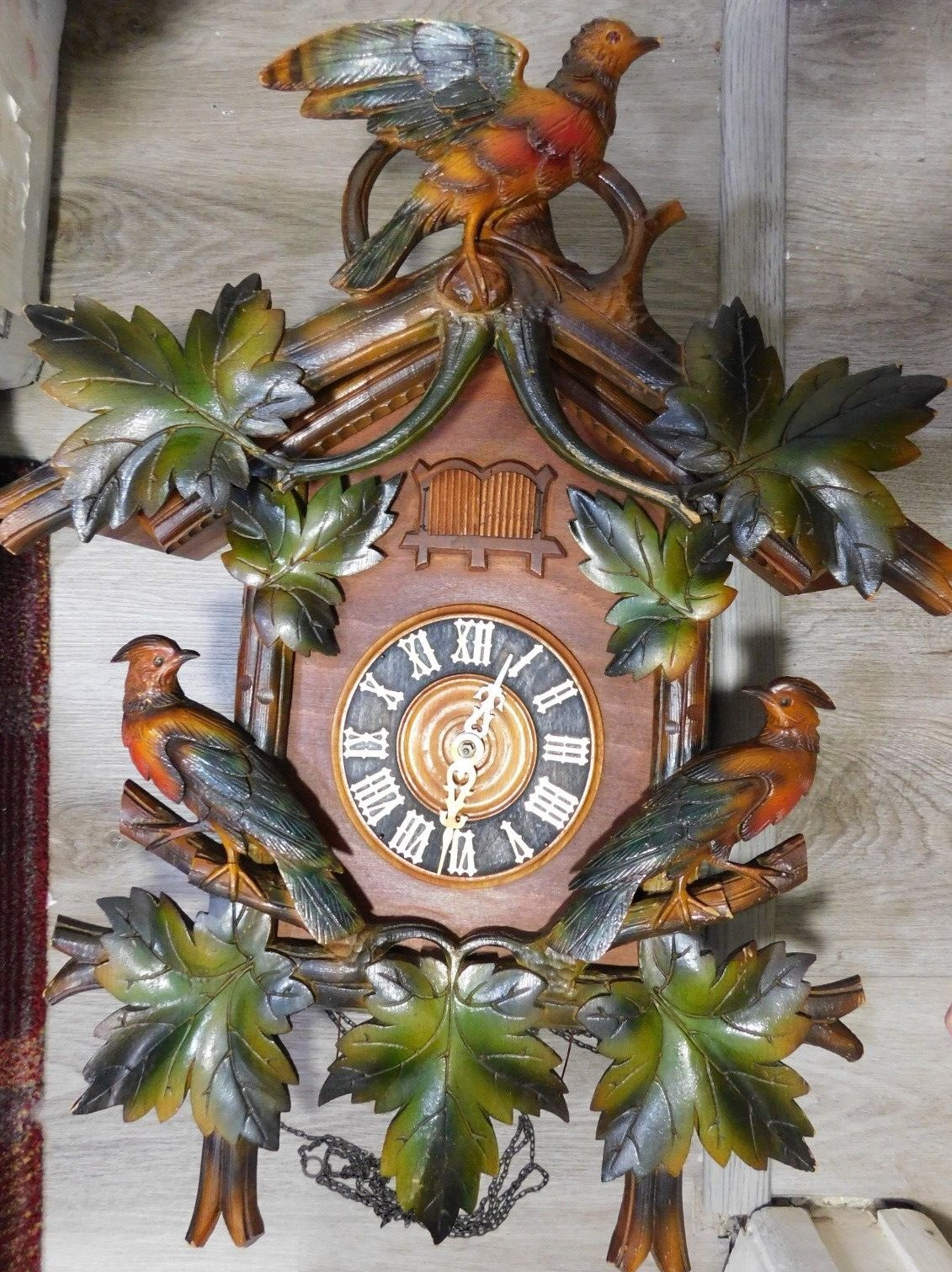 VINTAGE ED Herr Sohne GERMANY Black Forest CUCKOO CLOCK