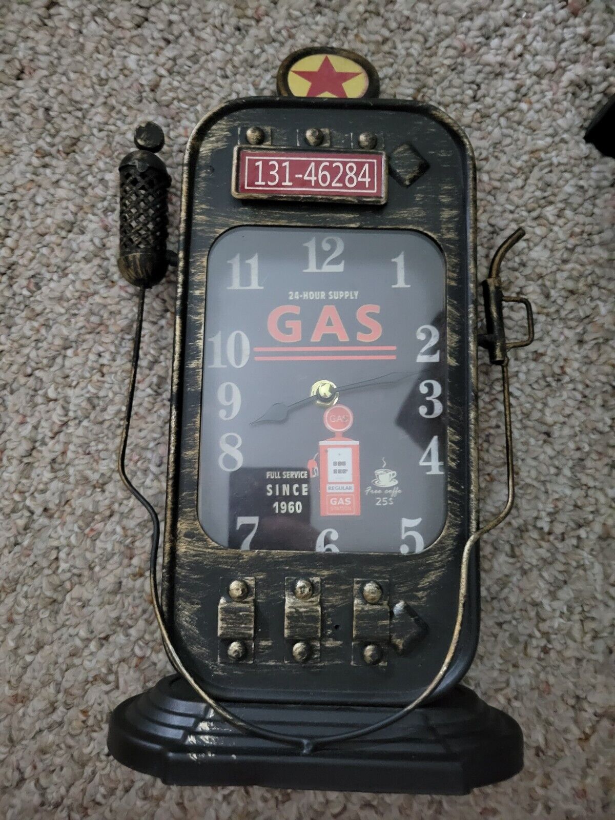 Vintage Gas Pump Clock