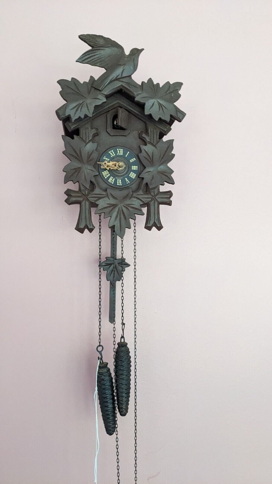 Vintage German Anton Schneider Wooden Black Forest Cuckoo Clock - partial work