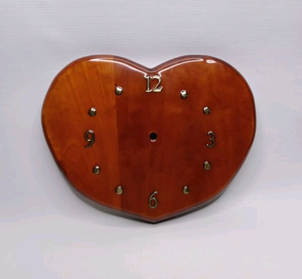 Vintage Heart Shaped Lacquered Wall Clock NO CLOCKWORK