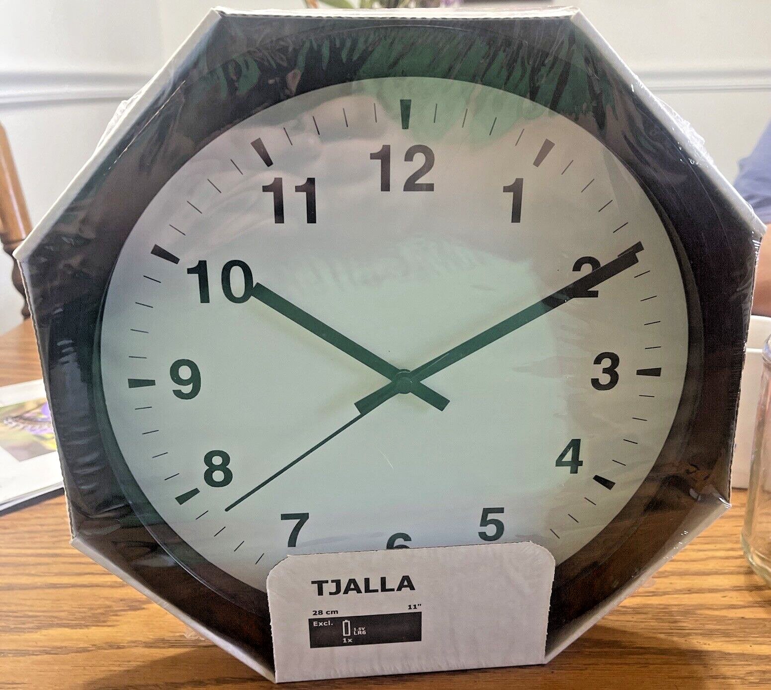 Vintage Ikea TJALLA Wall Clock Black 11” Silent Classic Original Kitchen QUIET !
