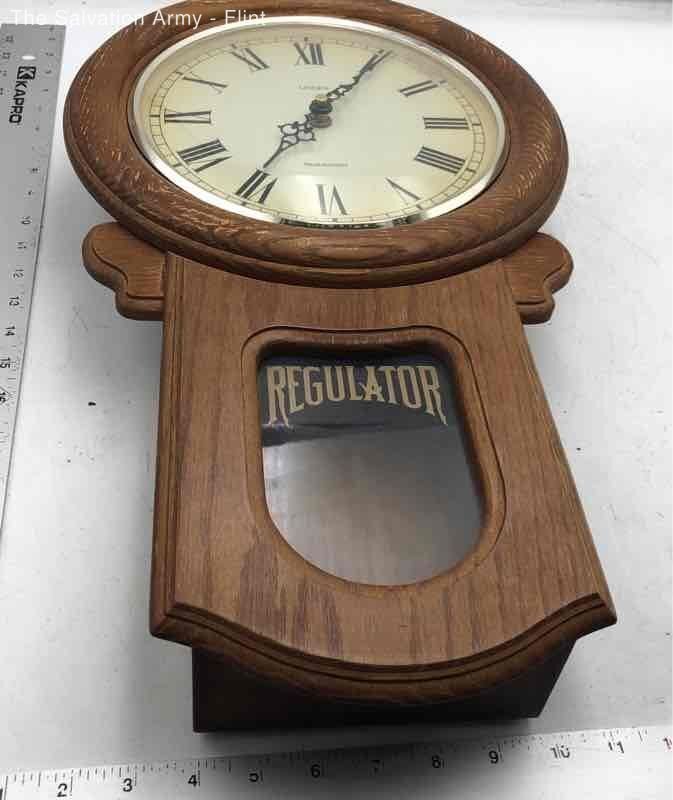 Vintage Linden Brown Regulator Westminster Oak Wooden Wall Clock