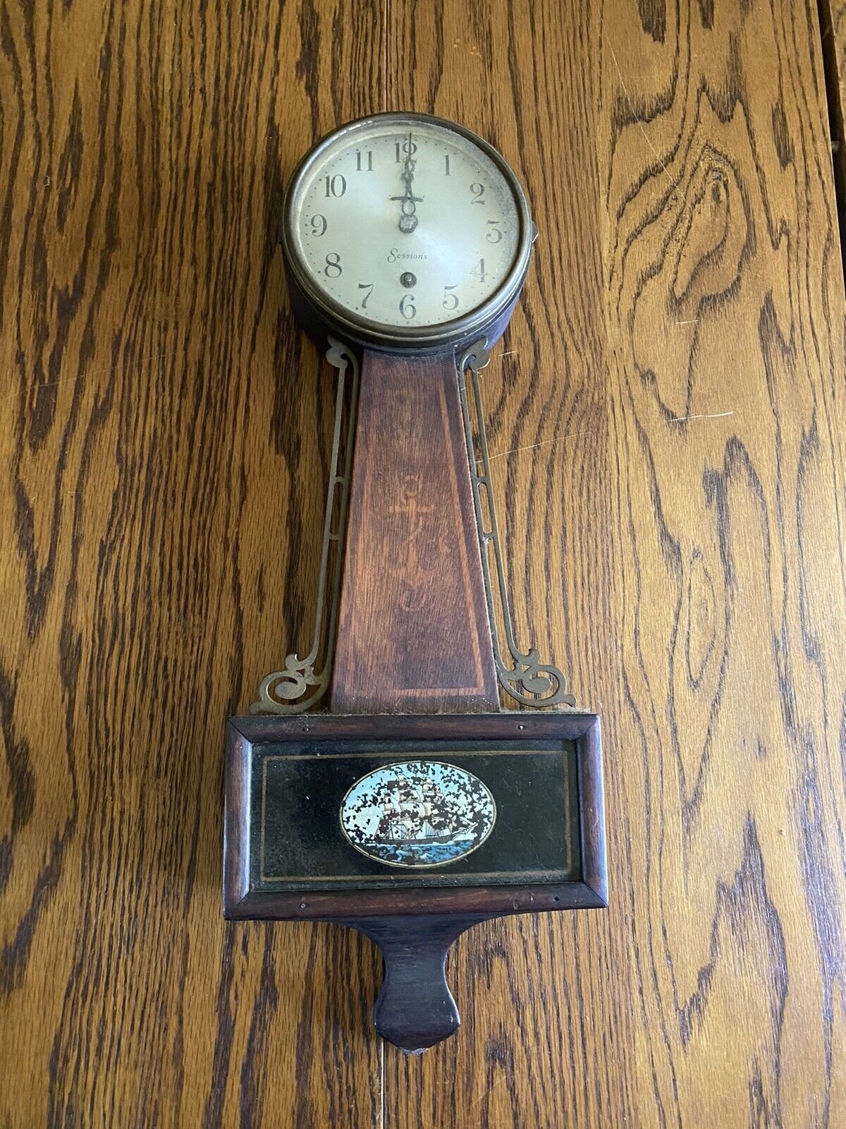 Vintage Sessions Wind Up Banjo Clock Wall Clock