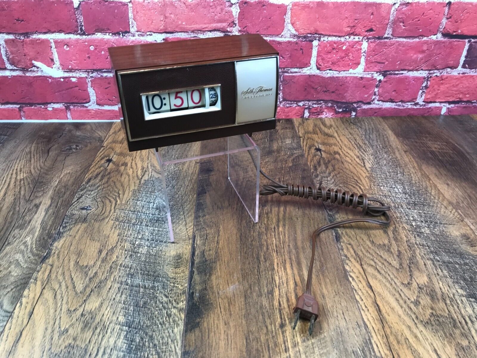 Vintage SETH THOMAS SPEED READ FLIP CLOCK MID CENTURY MODERN Model E039-001 Work