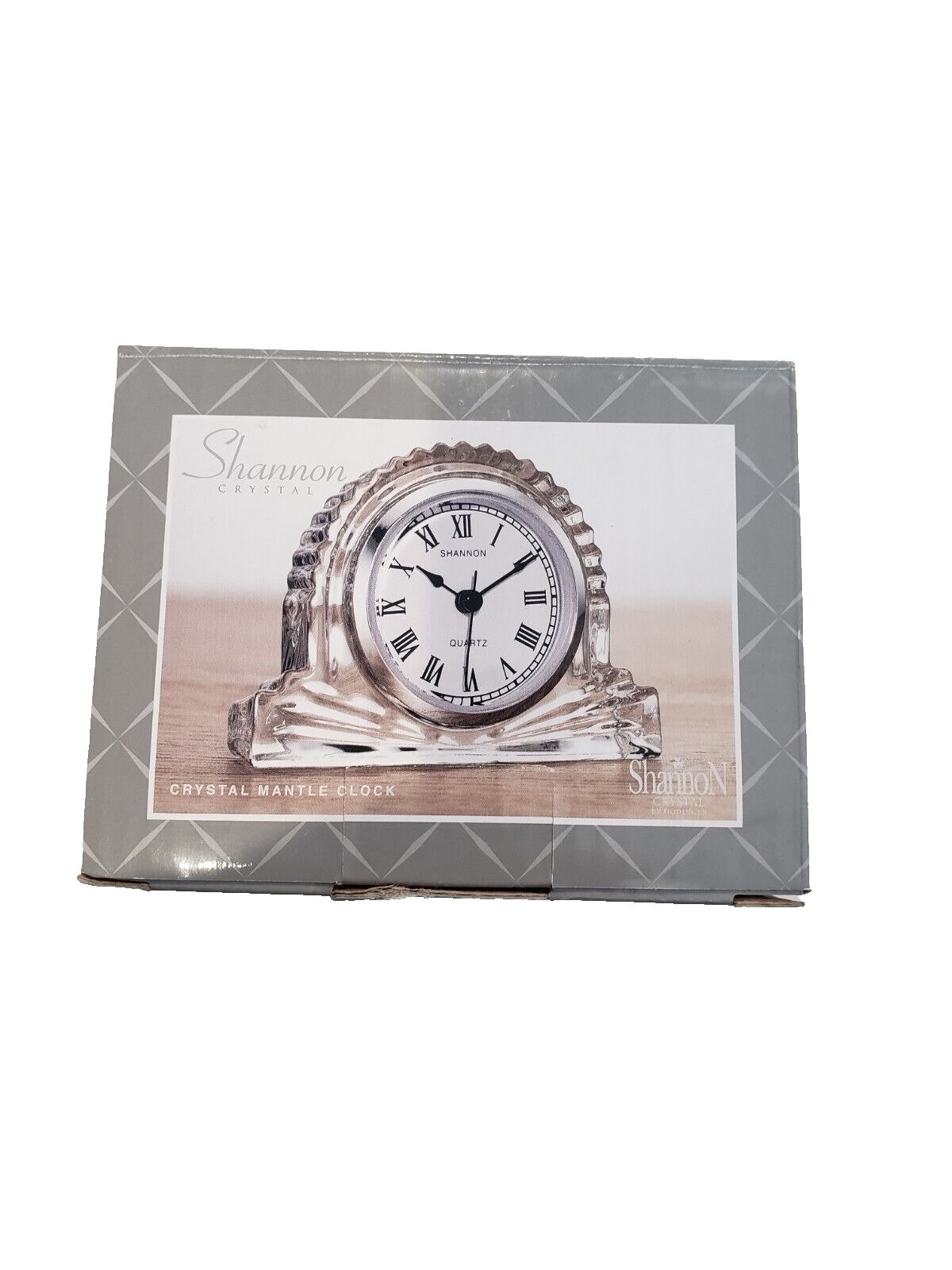 Vintage Shannon Crystal Mantle Clock Small New In Box