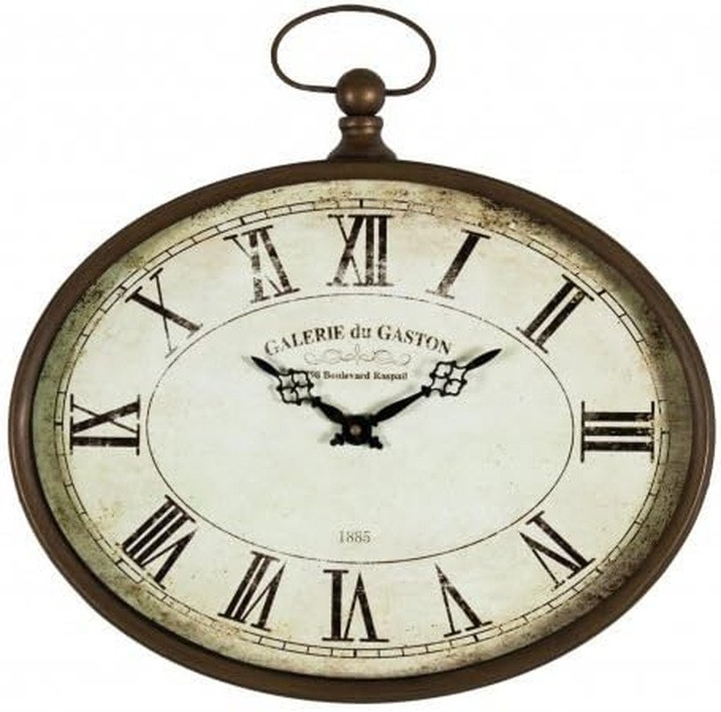 Vintage Style Oval French Wall Clock Galerie Du Gaston