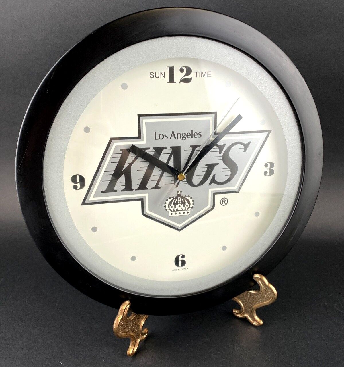 Vintage Sun Time Los Angeles Kings Hockey Wall Clock NHL Battery Operated Tested