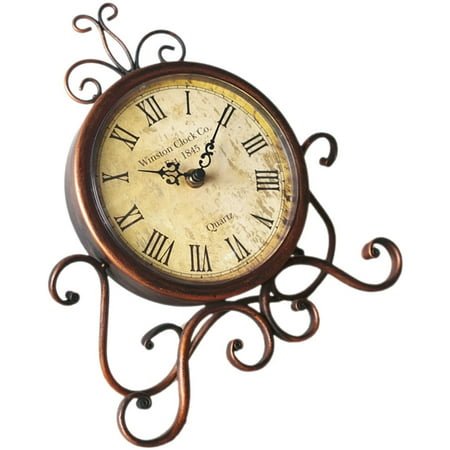 Vintage Table Clock Fireplace Decor Ornament Bedside Desk Home Ornaments Clocks for Living Room Mantelpiece