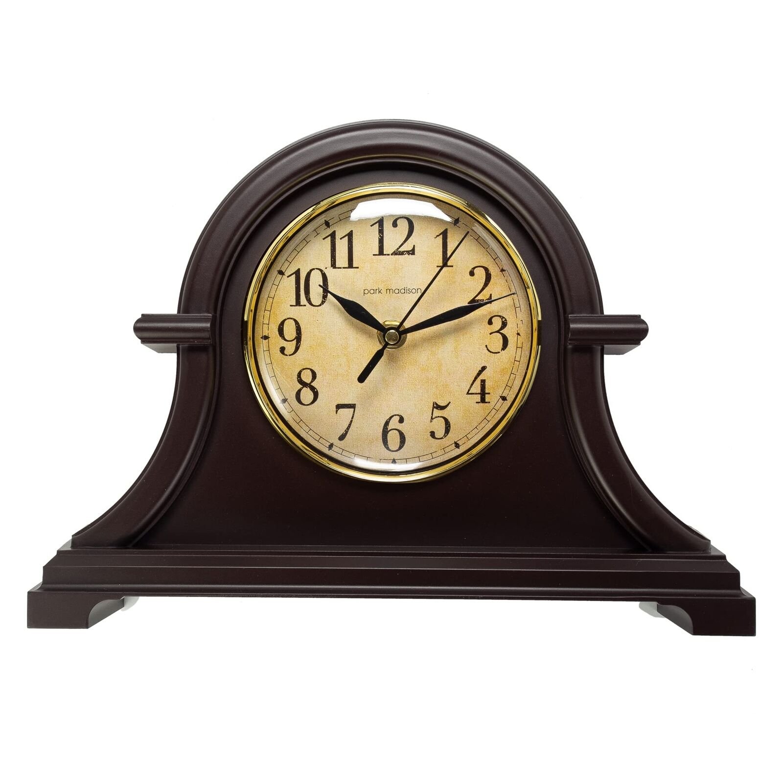 Vintage Table Clock Series Mantel Clock,12.5 Inch, Silent Analog Quartz Movem...