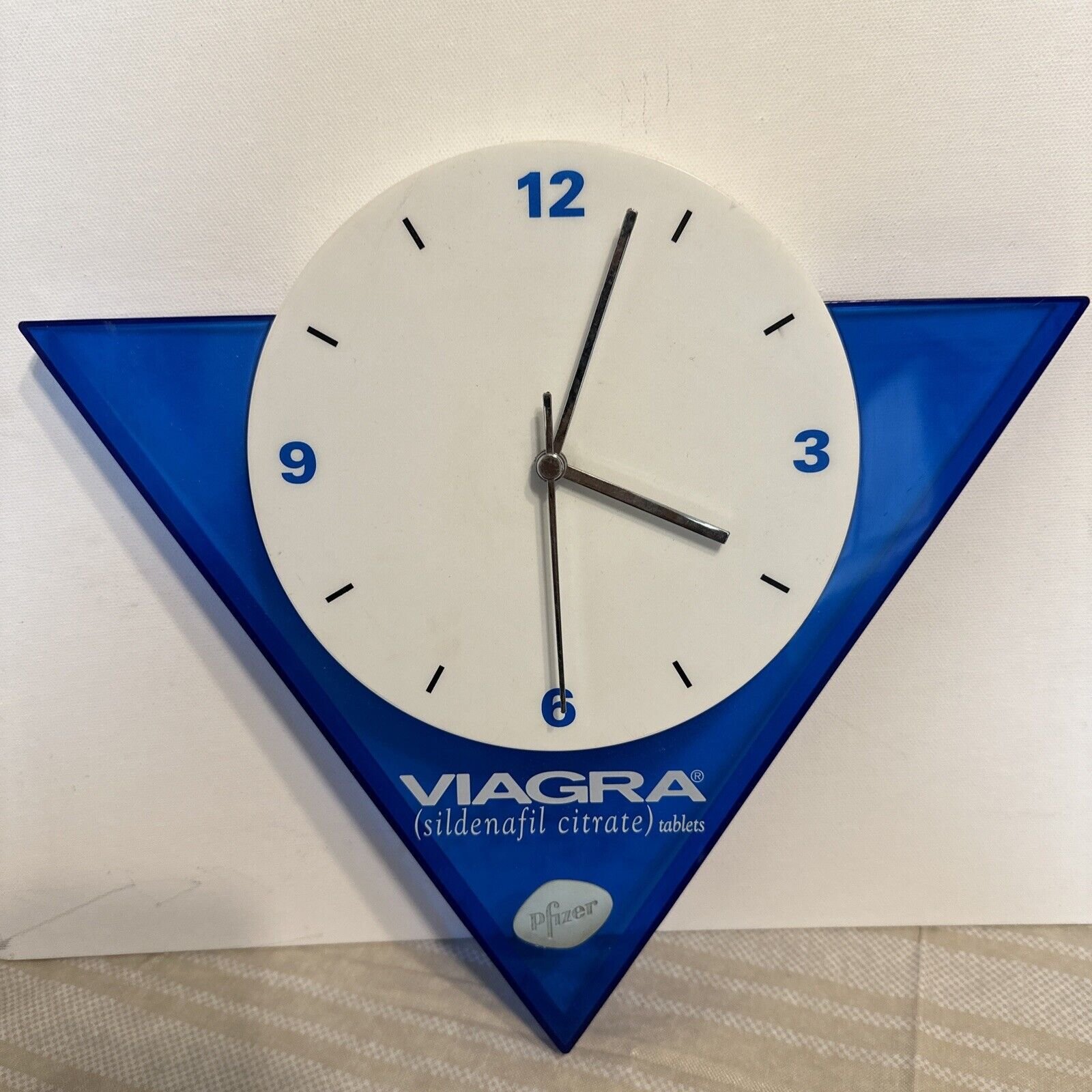 Vintage Viagra Pfizer Novelty Wall Clock Works