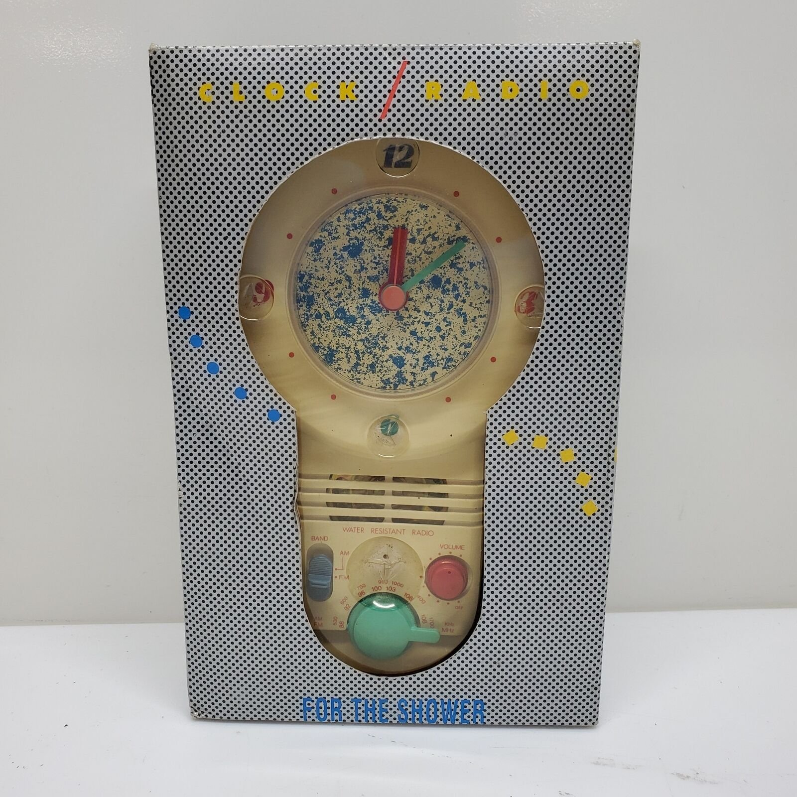 Vintage Water Resistant Shower Clock Radio IOB