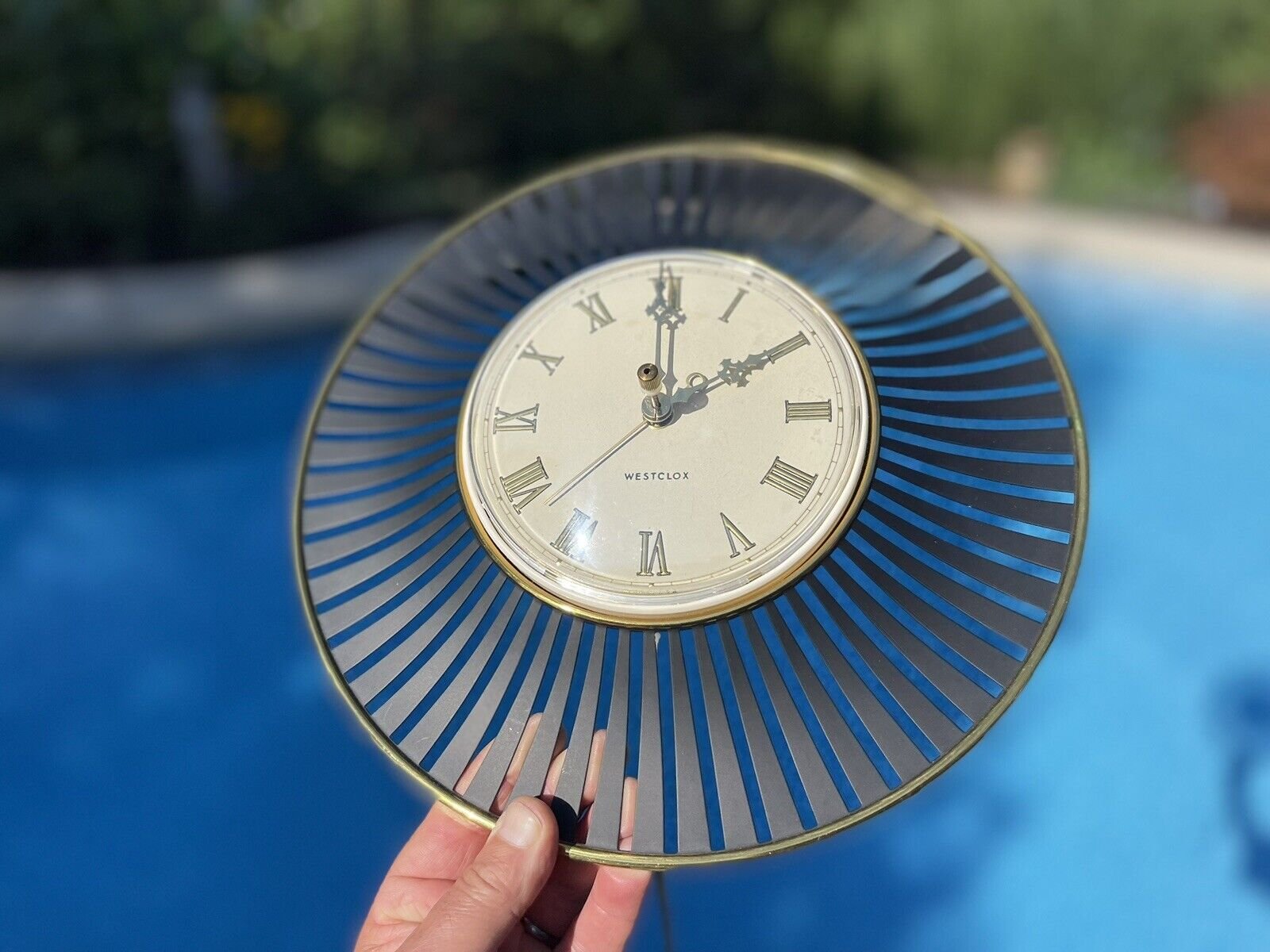 Vintage Working Mid Century 1957 WestClox Orbit Wall Clock New in Box Space Age