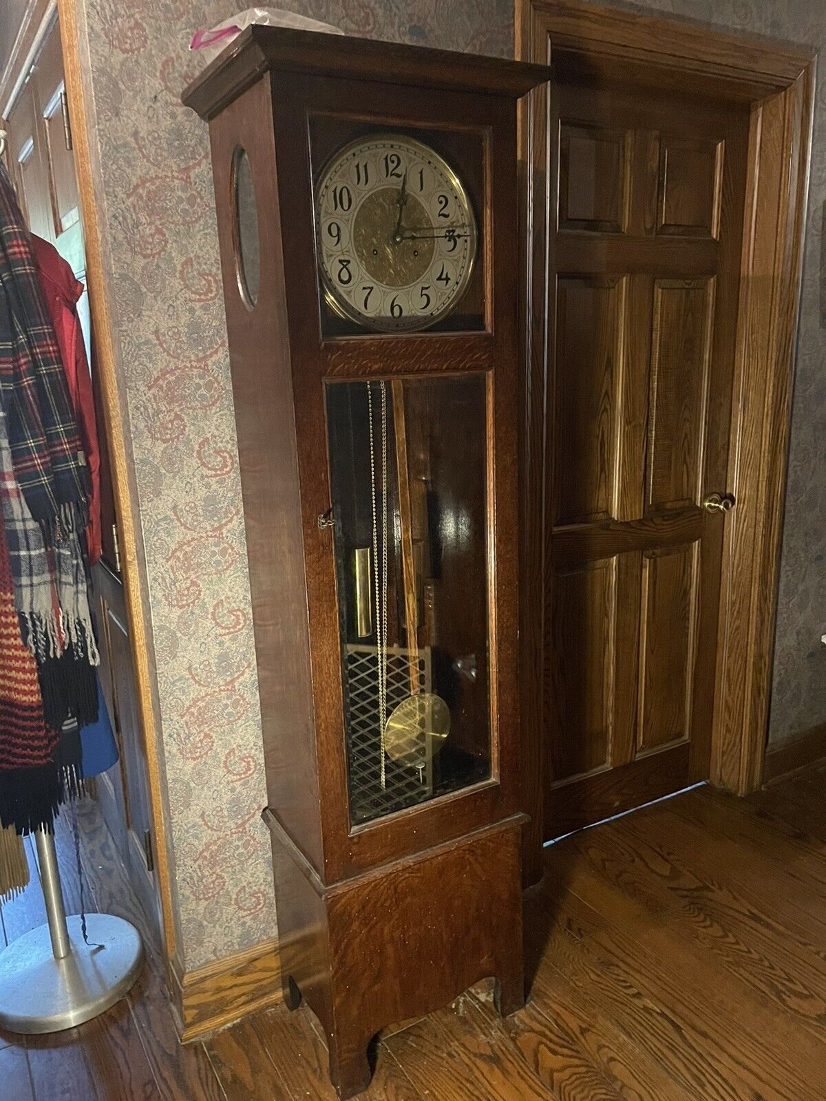 Vtg 100 YR Old New Haven Grandfather Clock -75.5” Tall- Very Good - WILL SHIP