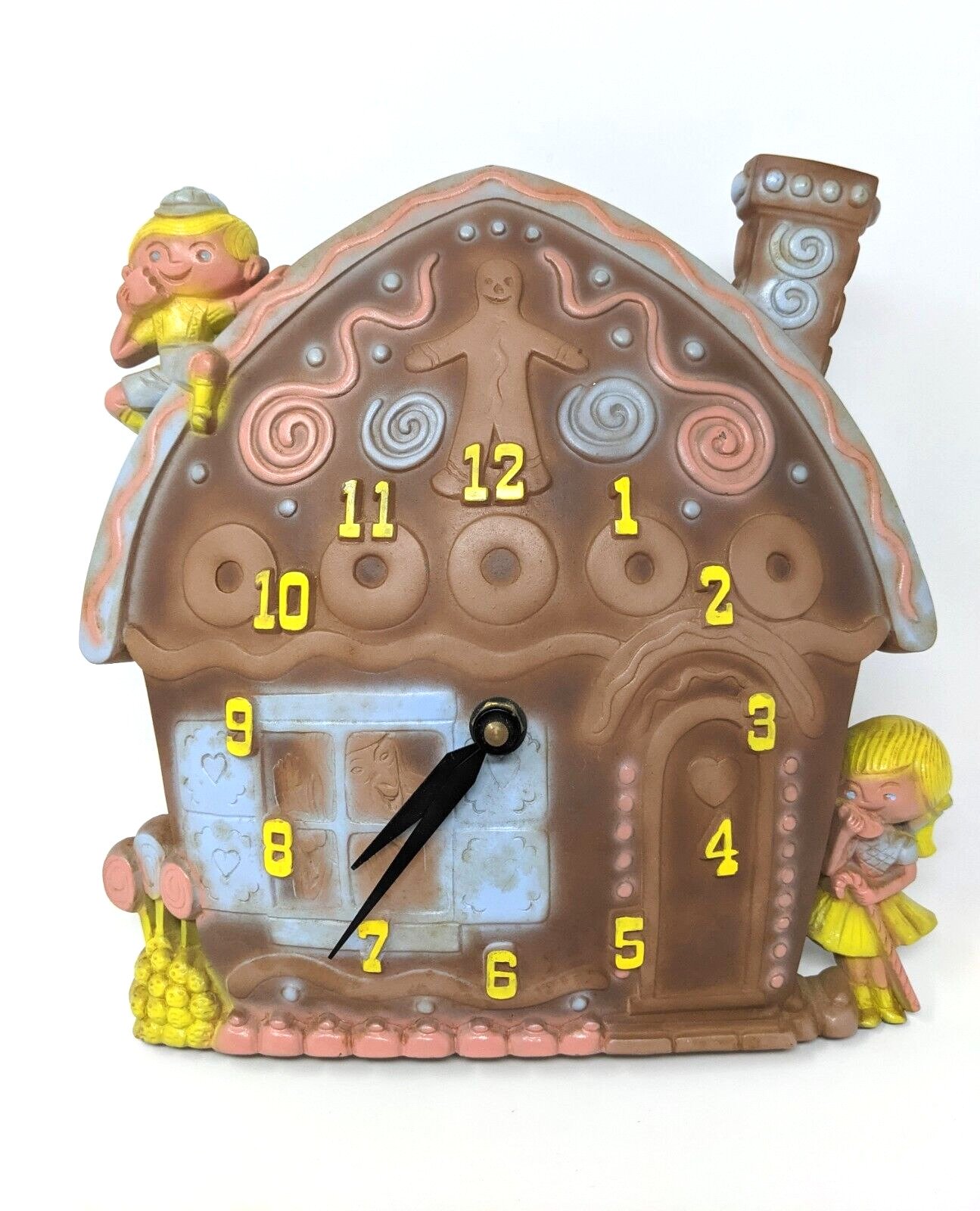 VTG Burwood Wall Clock ~ Hansel & Gretel Fairy Tale 70s Plug-In Works Ultra RARE