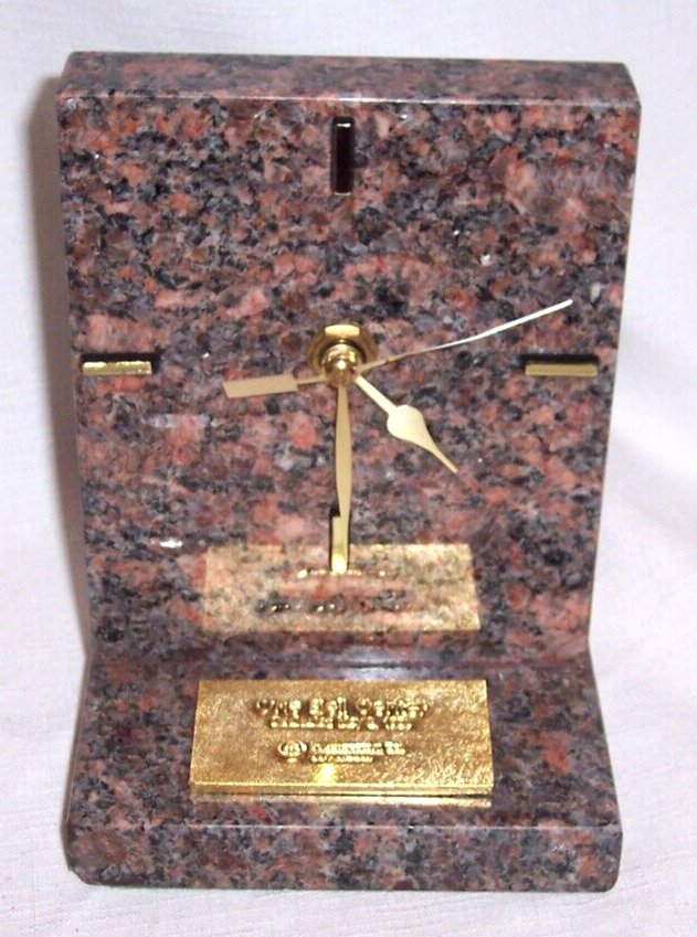 VTG Southwestern Bell One Bell Center GRANITE 6 1/2" MANTLE DESK SHELF CLOCK