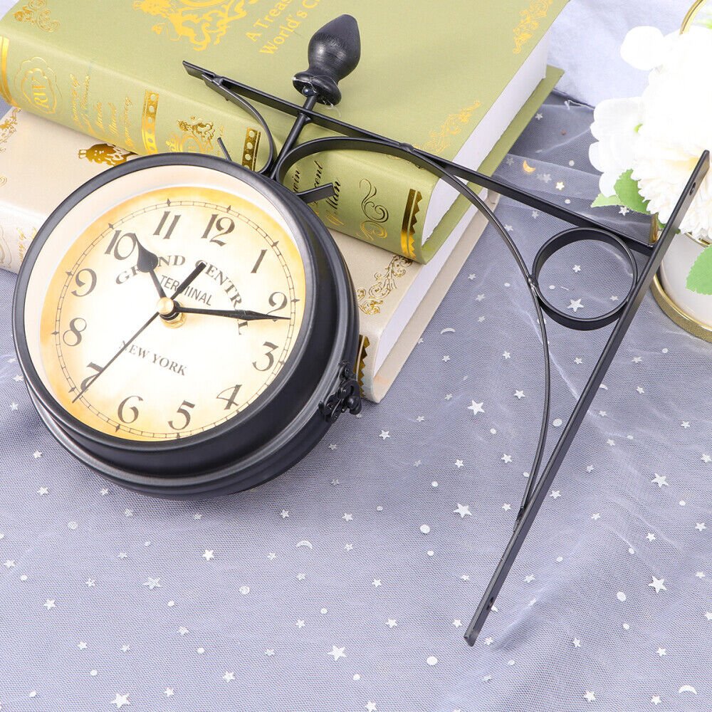 Wall Clock for Bedroom Double Home Classic European-style Housewarming Gift