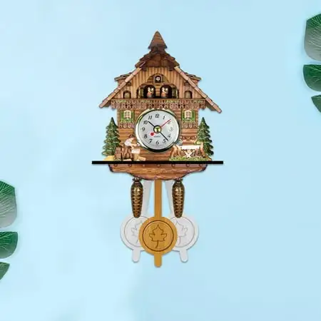 Wall Clock Large Grandfather Clock Led Clock Digital Large Cuckoo Wall Clock Chime Alarm Retro photo