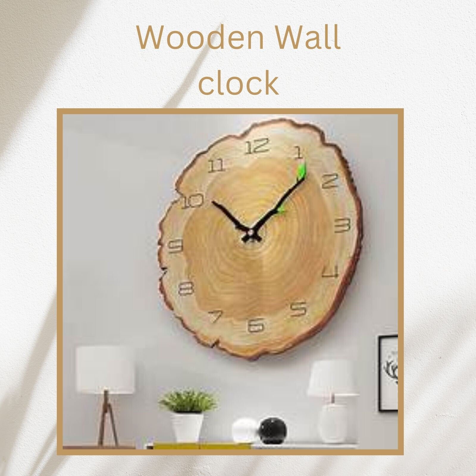 Wall Clock Made up of Bamboo wood Make Home,Office,Kitchen&etc More Decorative.