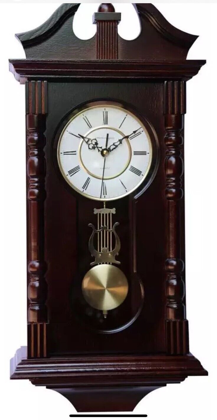 Wall Clocks: Grandfather Wood Wall Clock with Chime. Pendulum Wood Traditiona...