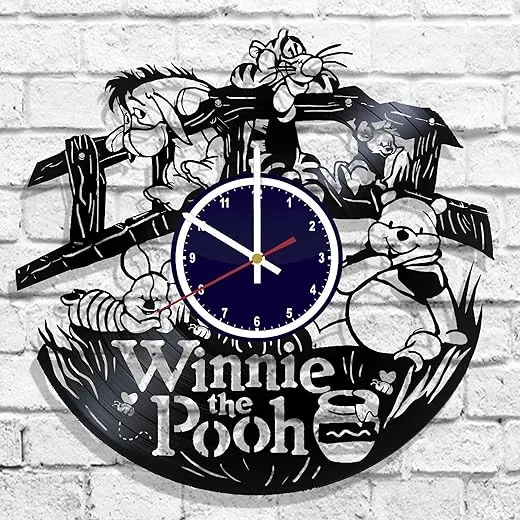 Wall Clock Winnie The Pooh, Winnie The Wall Clock Winnie The Pooh, Winnie The Pooh Design Decal, Winnie The Pooh Poster image