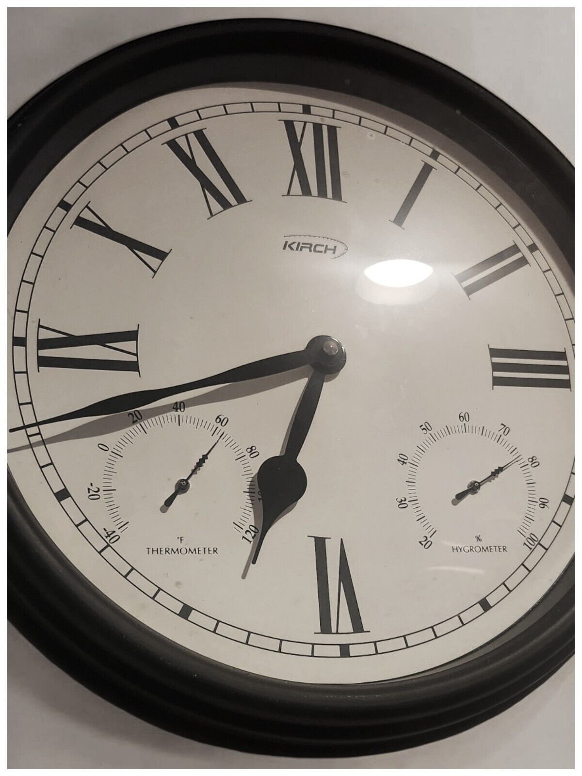 Wall Clock With Thermometer And Hygrometer