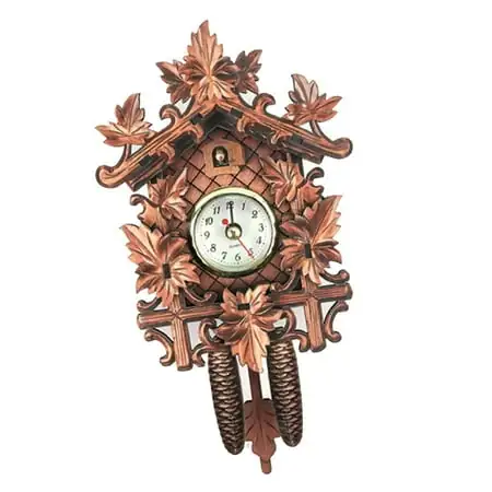 Wall Cuckoo Clocks Wooden Cuckoo Clock with Pendulum, Music Alarming, Home r M photo