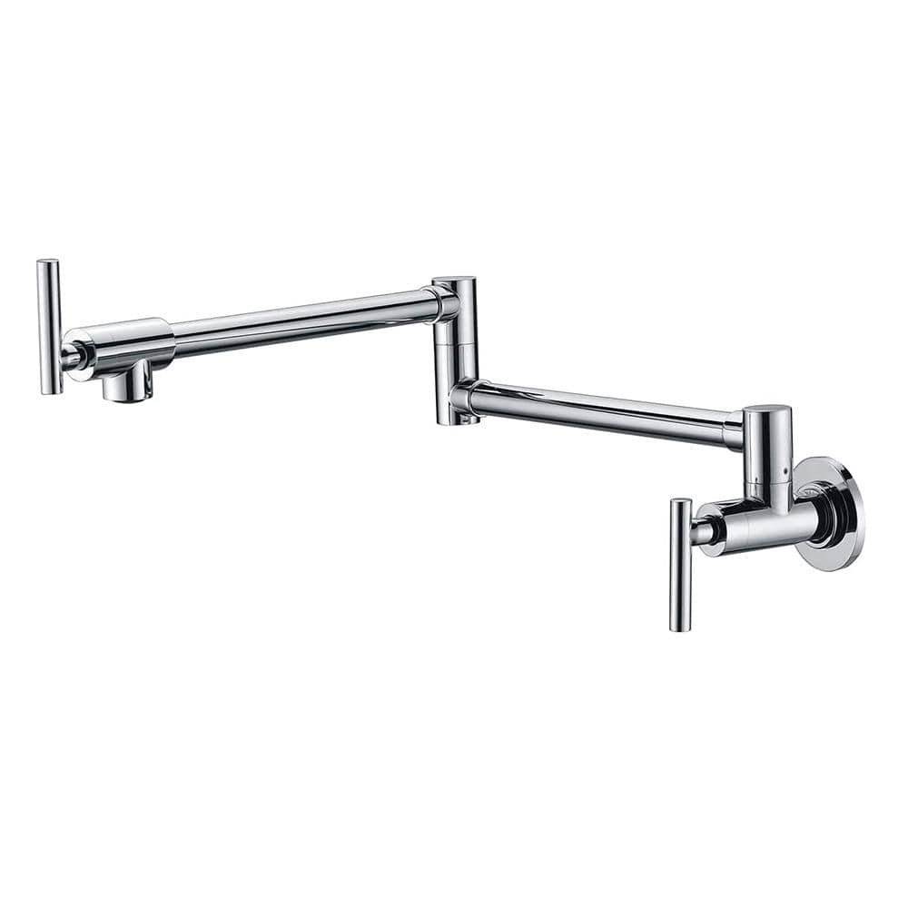 Wall Mount Pot Filler Faucet Kitchen Sink Faucet with Double Joint Swing...