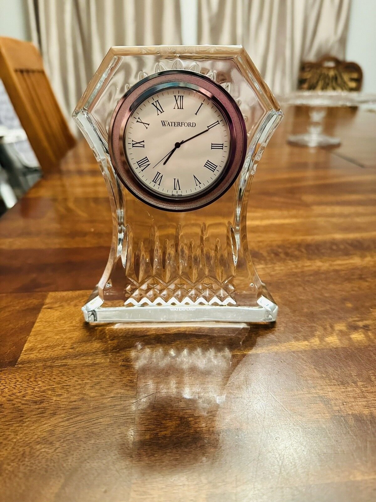 Waterford Crystal Lismore Large Mantel Clock Great Condition