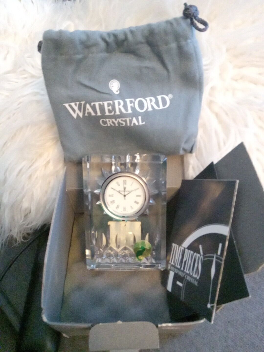 Waterford Crystal Lismore Small Clock New with Box Made in IRELAND