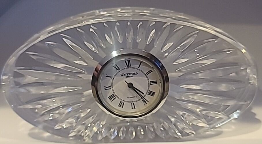 Waterford Starburst Crystal Small Oval Clock