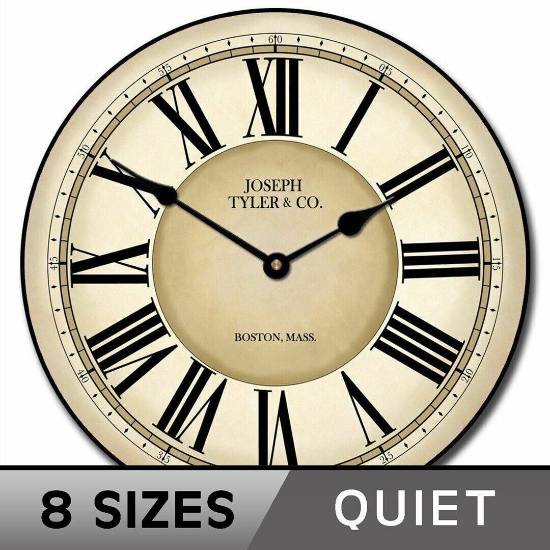Waterford Wall Clock, large wall clock, Ultra Quiet, 8 sizes, Life Warranty