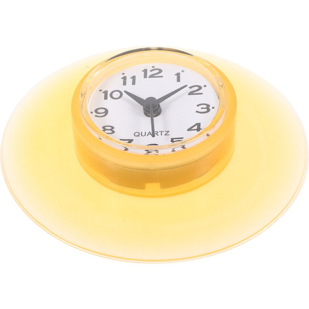 Waterproof Bathroom Clock Water Resistant Suction Cup Clock Silent Shower Clock