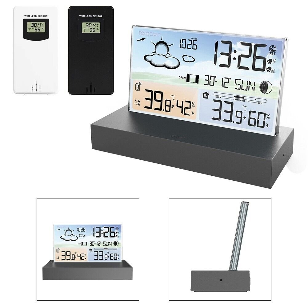 Weather Clock with Wireless Temperature and Humidity Sensor Functionality