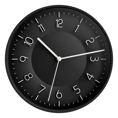 Westclox Analog Black & White Wall Clock with Raised Numbers and Quartz Accuracy Model# 33433 photo