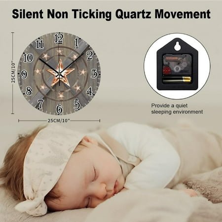 Western Texas Star Wall Clock Texas Lone Star 10 Inch Large Wall Clocks Bat