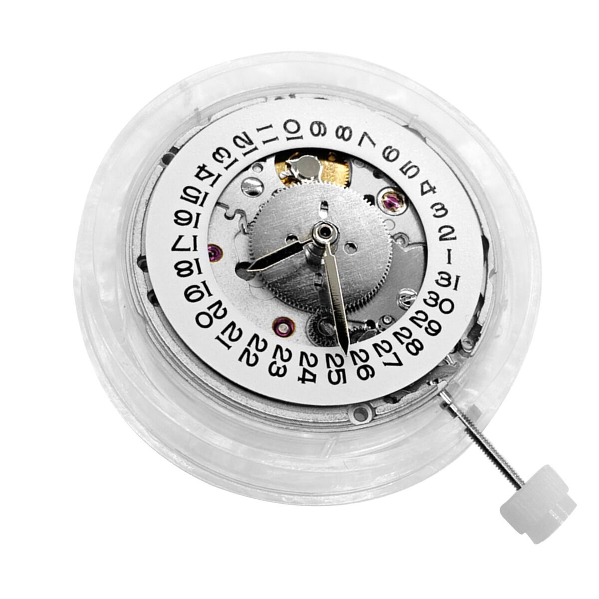 White/Gold 25 Jewels Automatic Mechanical Movement For ETA 2836-2 GMT Watch