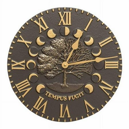 Whitehall Products 1931 12 in. Times & Seasons Clock - French Bronze