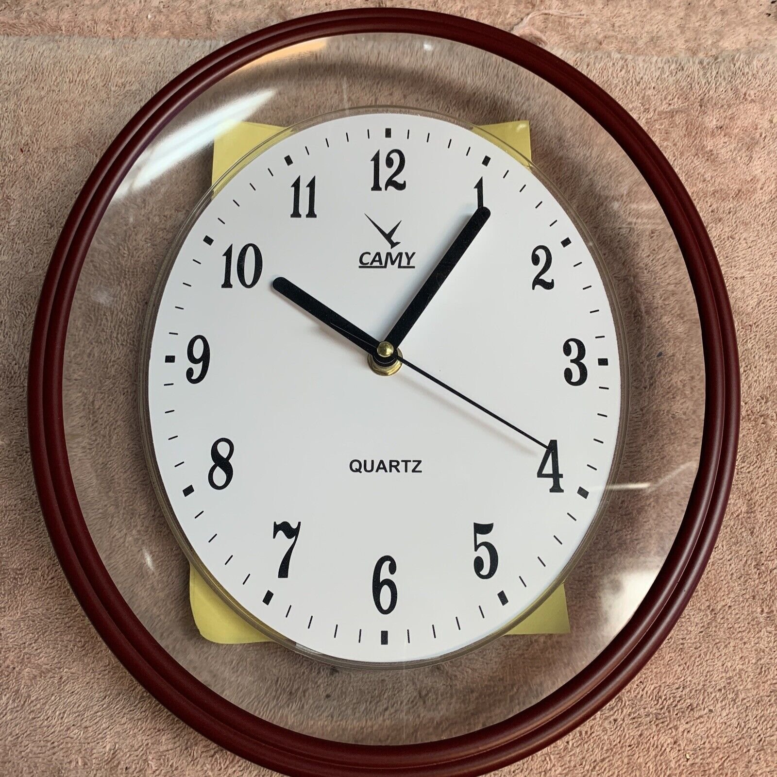 Wholesale lot of 10 Red Quartz Wall Clocks 10” Oval free shipping