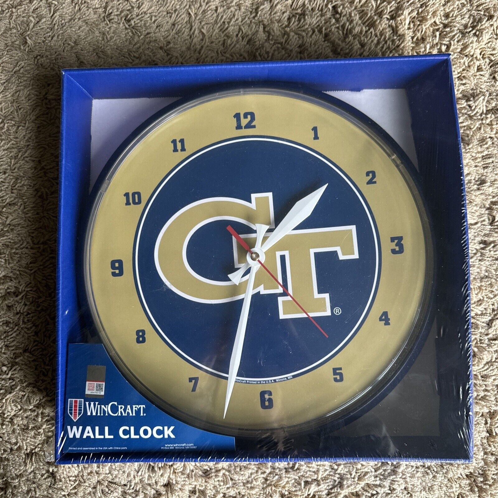 WinCraft Georgia Tech Yellow Jackets Wall Clock NCAA College Football