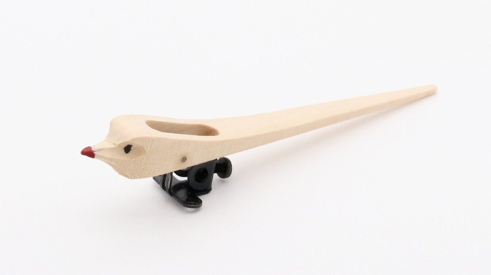 Wood Cuckoo Clock Cuckoo Bird Metal Base German Made Wooden 3 5/8" Hand Carved