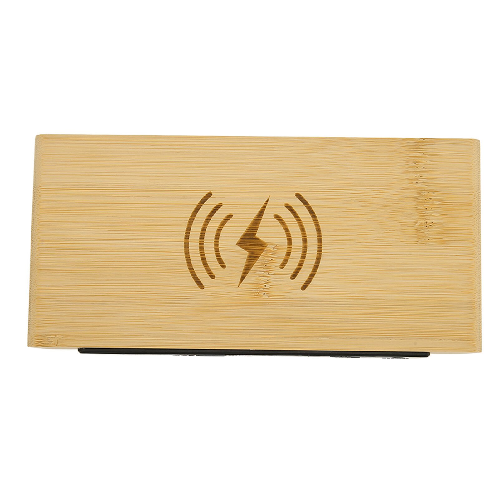 Wooden Digital Alarm Clock Wireless Charging Fashio Le Exquisite Bamboo Clock