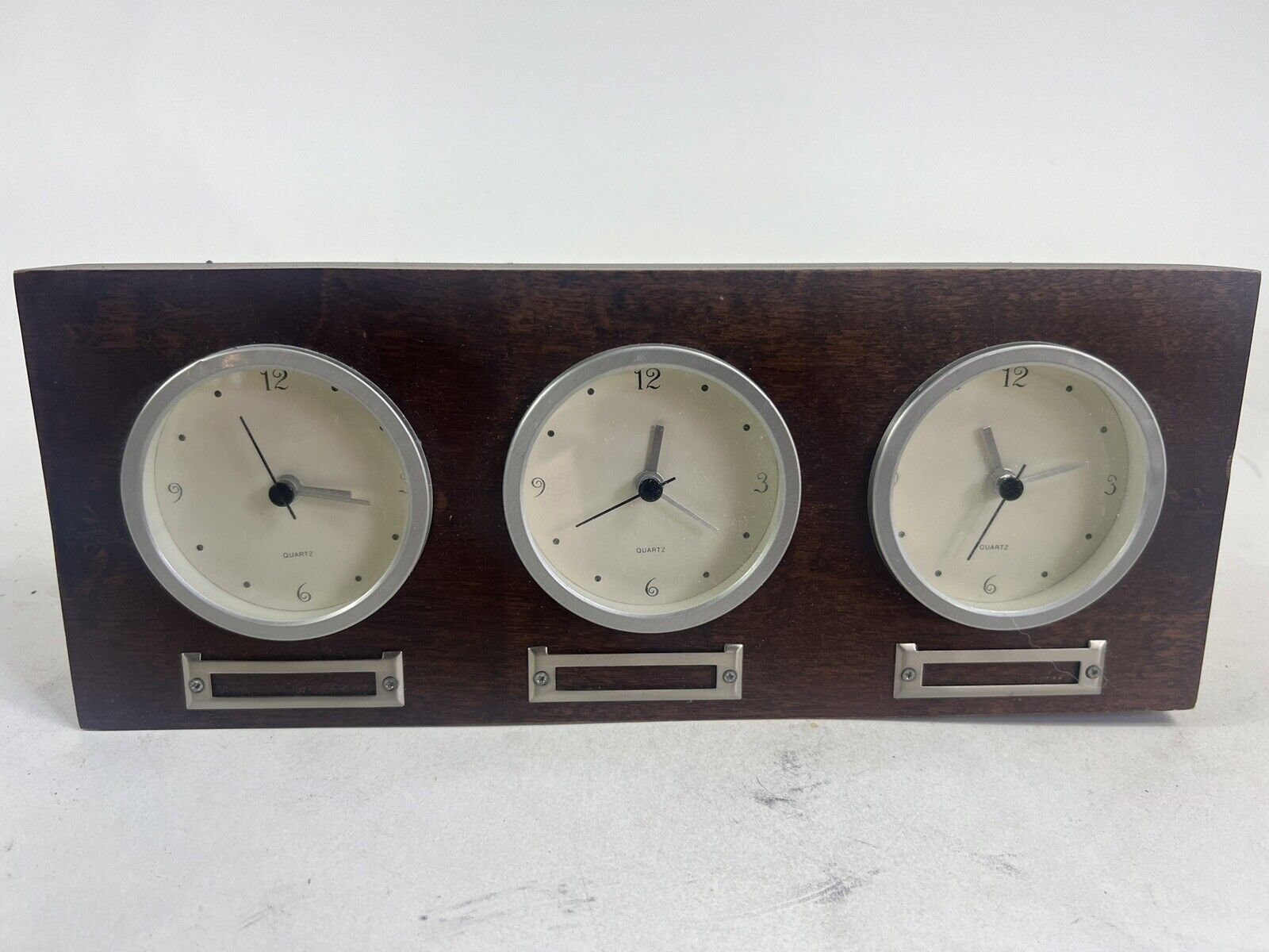 Wooden Time Zone Clock