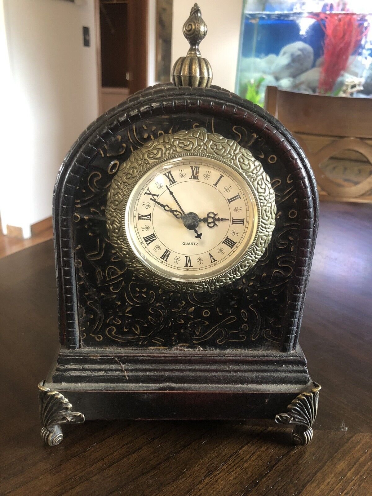 Wood Vintage style British Mantel Clock Desk clock table decorative