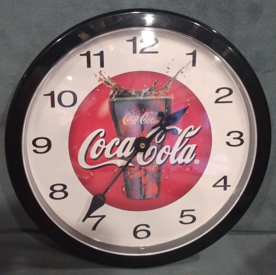 Working Coca Cola Bottle Cap 11 7/8" Inch Wall Clock
