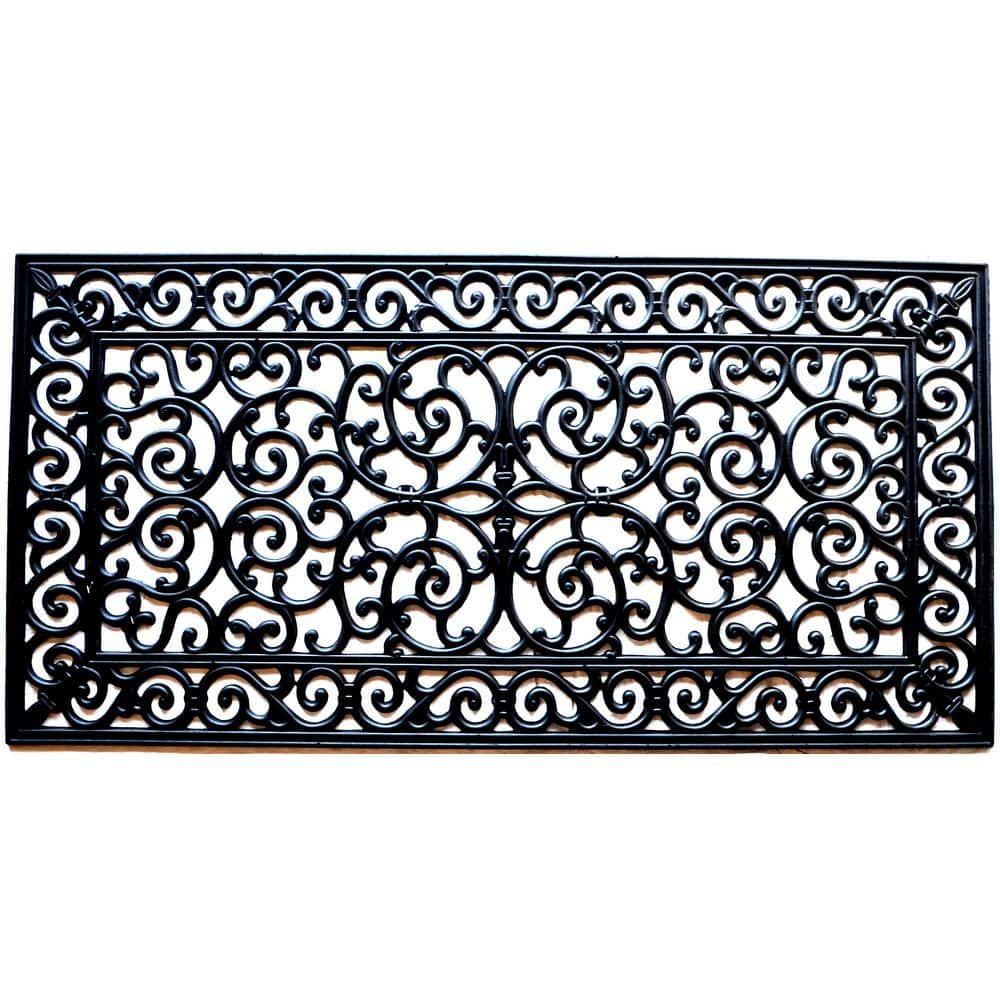 Wrought Iron Brooklyn 48 in. x 24 in. Rubber Door Mat