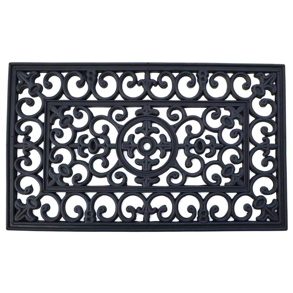 Wrought Iron Napoleon 36 in. x 24 in. Rubber Door Mat