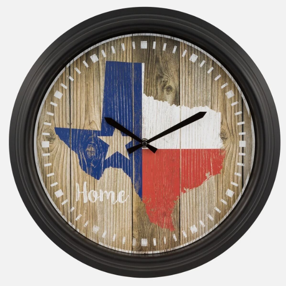 X-Large Plastic Outdoor Wall Clock, app.16", STATE OF TEXAS, HOME, La Crosse