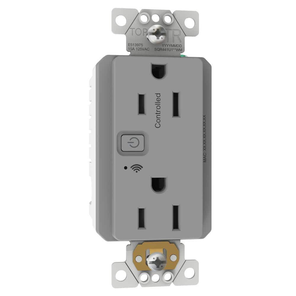 X Series 15 Amp 125-Volt Tamper Resistant Indoor Matter Smart Wi-Fi Energy...